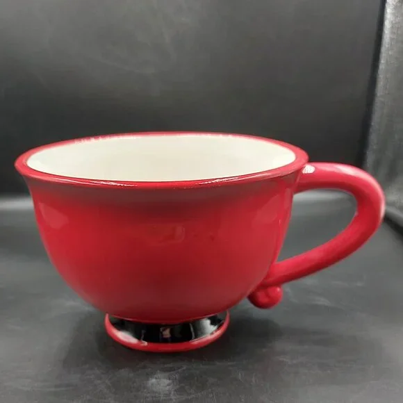 Pier 1 Imports Large Hand Painted Christmas Santa 3D Face Soup Mug Ho Ho Ho - Picture 3 of 8